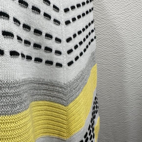 Alfred Dunner Long Sleeve Textured Stripe Chevron Sweater Asymmetrical 2X - Picture 6 of 7